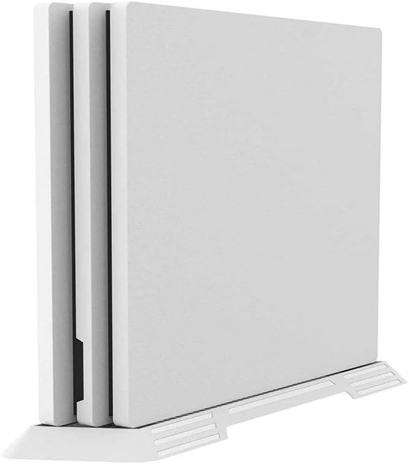 CHENXIN Vertical Stand for PS4 Pro, Built-in Cooling Vents and Non-Slip Feet Steady Base Mount Holder for PlayStation 4 Pro Console, White - Image 1